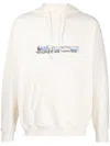 Drôle De Monsieur Graphic-print Cotton Hoodie In Neutrals