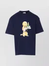 Drôle De Monsieur Graphic Print Crewneck T-shirt In Blue