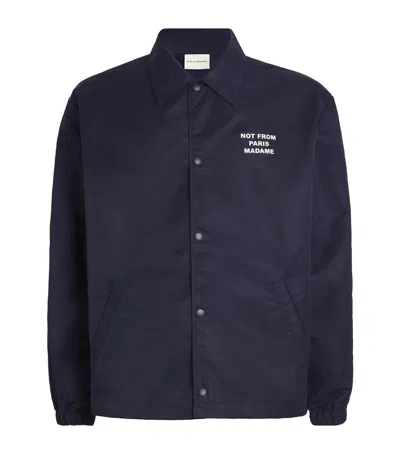 Drôle De Monsieur Graphic Print Jacket In Navy