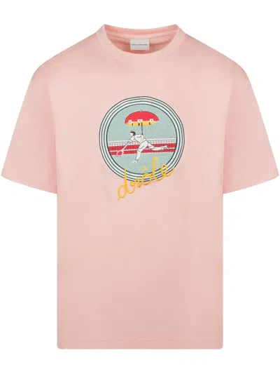 Drôle De Monsieur Graphic-print T-shirt In Pink