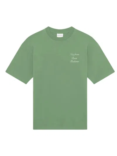 Drôle De Monsieur Drole De Monsieur Hibiscus Club T-shirt In Green