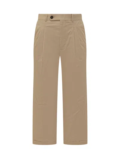 Drôle De Monsieur Drole De Monsieur High-waisted Trousers In Beige