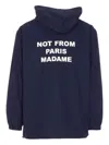 Drôle De Monsieur Hooded Slogan Jacket In Blue