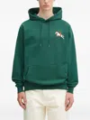 Drôle De Monsieur Horse-embroidered Hoodie In Green