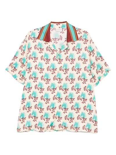 Drôle De Monsieur Horse-head Print Shirt In Multicolor