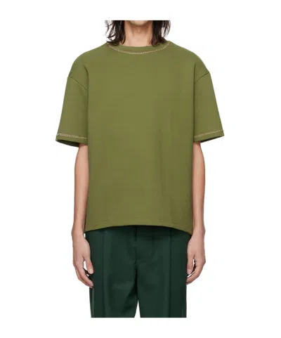 Drôle De Monsieur Item O-neck Short-sleeved T-shirt In Green