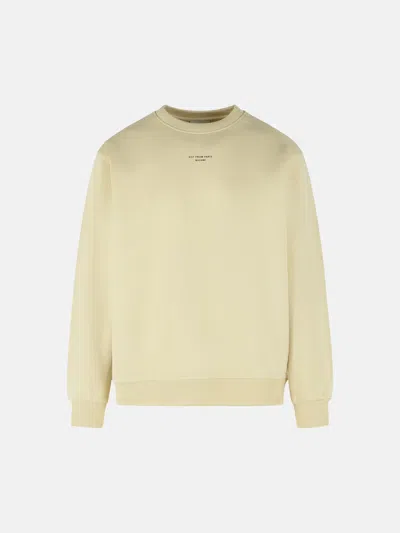 Drôle De Monsieur Ivory Cotton Sweatshirt In White