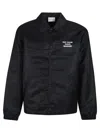 Drôle De Monsieur Black Jacket With Logo In Black