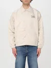 Drôle De Monsieur Beige Slogan Jacket In Beige