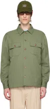 Drôle De Monsieur Khaki 'la Surchemise Laine' Shirt In Kaki