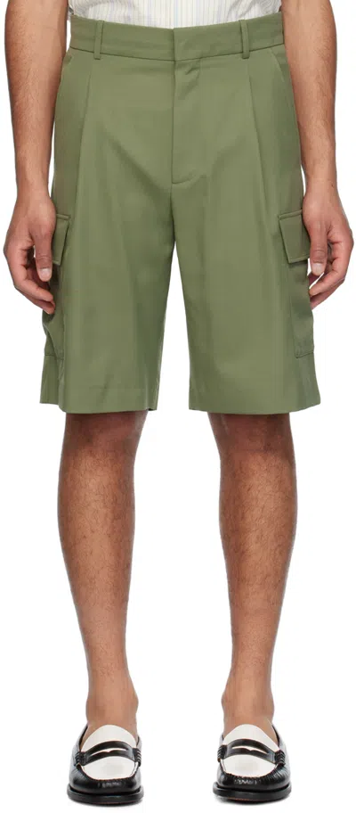 Drôle De Monsieur Khaki 'le Short Cargo Laine' Shorts In Kaki