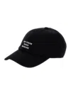 Drôle De Monsieur La Casquette Slogan Black Baseball Cap With Embroidery In Cotton Man In Black