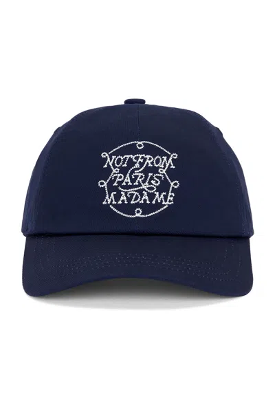 Drôle De Monsieur La Casquette Slogan Hat In Blue