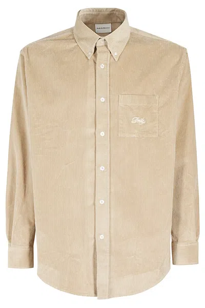 Drôle De Monsieur La Chemise Corduroy In Bg Beige