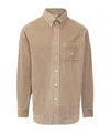 Drôle De Monsieur La Chemise Corduroy Shirt In Nude
