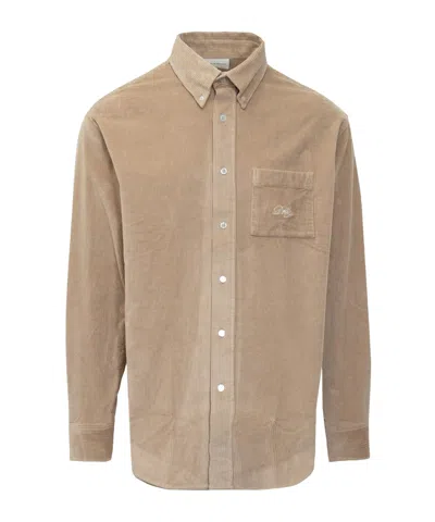 Drôle De Monsieur La Chemise Corduroy Shirt In Nude