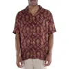 Drôle De Monsieur Drole De Monsieur La Chemise Dama Pattern Shirt In Burgundy