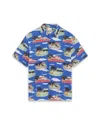 Drôle De Monsieur Multicolor Country Club Short-sleeved Shirt In Be Blue