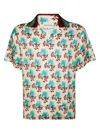 Drôle De Monsieur Horse-head Print Shirt In Beige