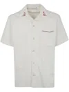 Drôle De Monsieur Embroidered Collar Shirt In White