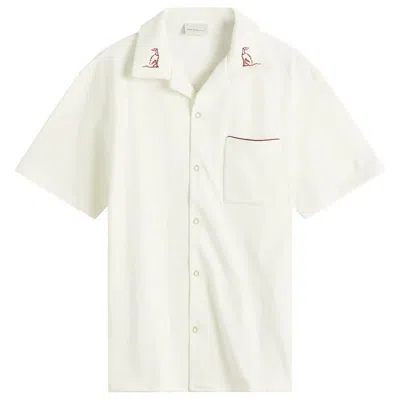 Drôle De Monsieur Drole De Monsieur 'piquee' White Cotton Shirt