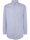 Drôle De Monsieur Striped Shirt With Pocket And Collar In Blue