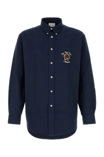 Drôle De Monsieur La Chemise Slogan Fleurs-l Nd Drole De Monsieur Male In Blue