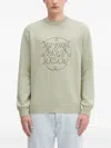 Drôle De Monsieur La Maille Slogan Tresses Logo Sweater In Green
