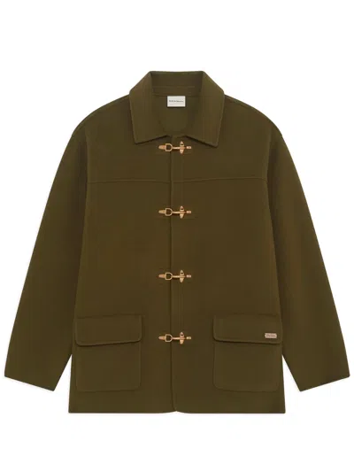 Drôle De Monsieur La Veste Caban In Animal Print
