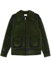 Drôle De Monsieur La Veste Maille Jacket In Green