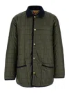 Drôle De Monsieur 'la Veste Matelassée' Green Reversible Jacket With Embroidered Logo On The Front In Green