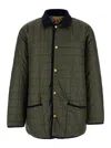 Drôle De Monsieur 'la Veste Matelassée' Green Reversible Jacket With Embroidered Logo On The Front In Verde