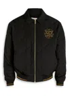 Drôle De Monsieur La Veste Slogan Tresses Quilted Woven Jacket In Black