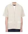 Drôle De Monsieur Lapel Short-sleeved Shirt In White