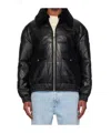 Drôle De Monsieur Le Blouson Leather Jacket In Black
