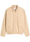 Drôle De Monsieur Le Blouson Drôle Stretch-cotton Jacket In Brown