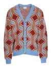Drôle De Monsieur Cardigan With Logo In Red