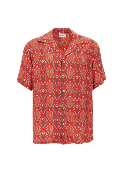 Drôle De Monsieur Le Chemise Viscose Shirt In Red