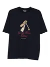 Drôle De Monsieur Cotton Grand Hotel Print T-shirt In Blue