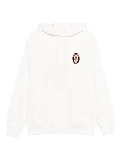 Drôle De Monsieur Le Groom Embroidered Logo Hoodie In White