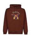 Drôle De Monsieur Le Crillon Hoodie In Dark Brown