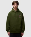 Drôle De Monsieur Le Hoodie Fleurs In Khaki
