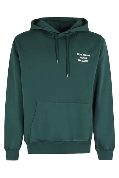 Drôle De Monsieur Le Hoodie Slogan In Green