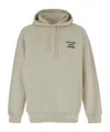 Drôle De Monsieur Beige Hoodie With Front And Rear Logo In Cotton Man In Nude