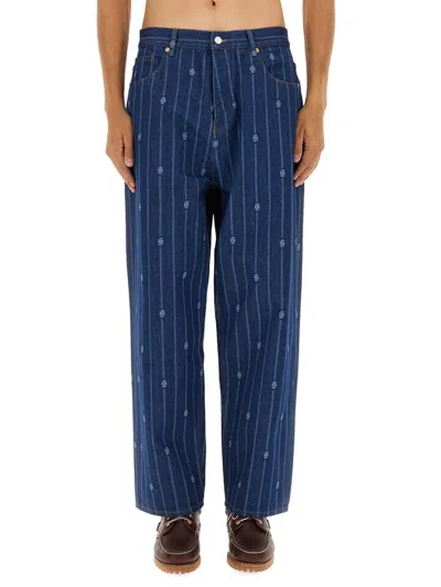 DRÔLE DE MONSIEUR DRÔLE DE MONSIEUR "LE JEAN BAGGY MONOGRAMME" PANTS