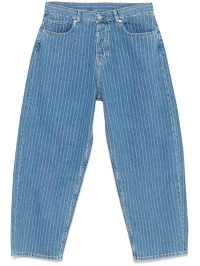Drôle De Monsieur Le Jean Baggy Rayures Jeans In Blue