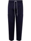 Drôle De Monsieur Elastic Waistband Cropped Cargo Trousers