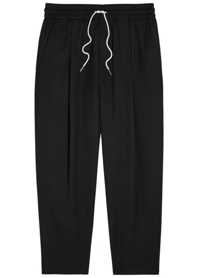 Drôle De Monsieur Le Pantalon Cropped Cotton Trousers In Black