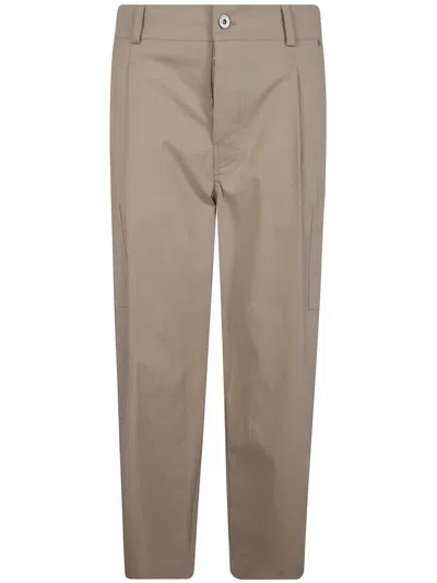 Drôle De Monsieur Le Pantalon Cropped Twill Clothing In Beige