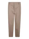 Drôle De Monsieur Cropped Twill Trousers Featuring Elastic Waistband In Nude & Neutrals